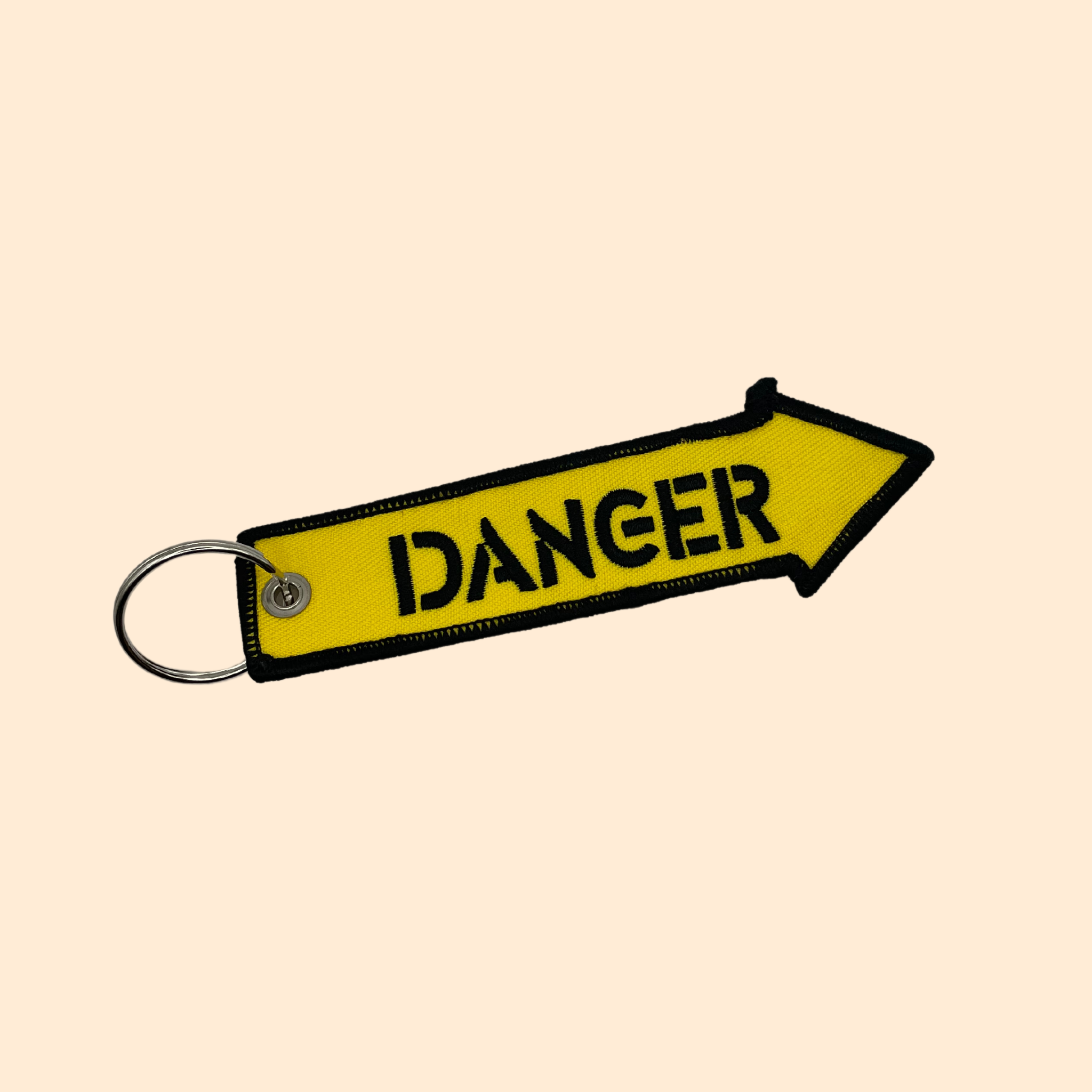 🔑 Flame Keychain - Yellow Danger