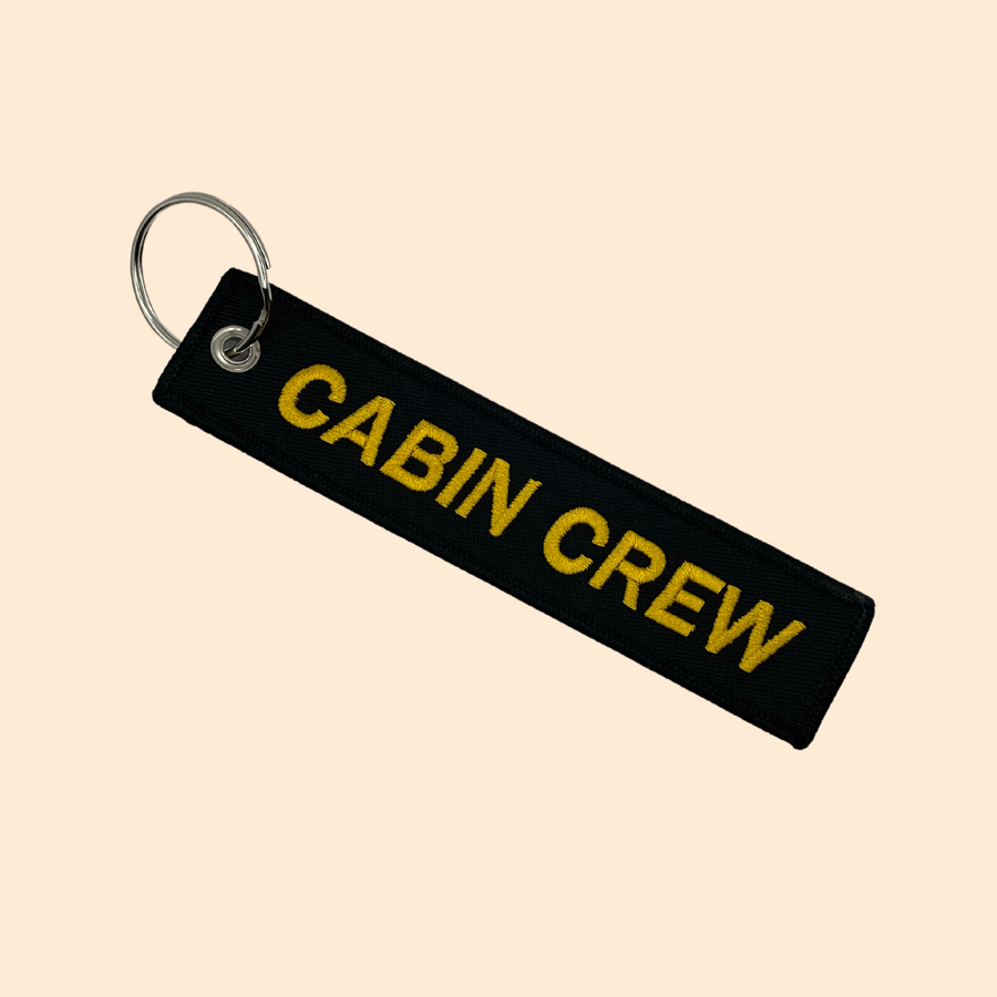 🔑🛫 Porte-Clé Flamme - Cabin Crew - Doré