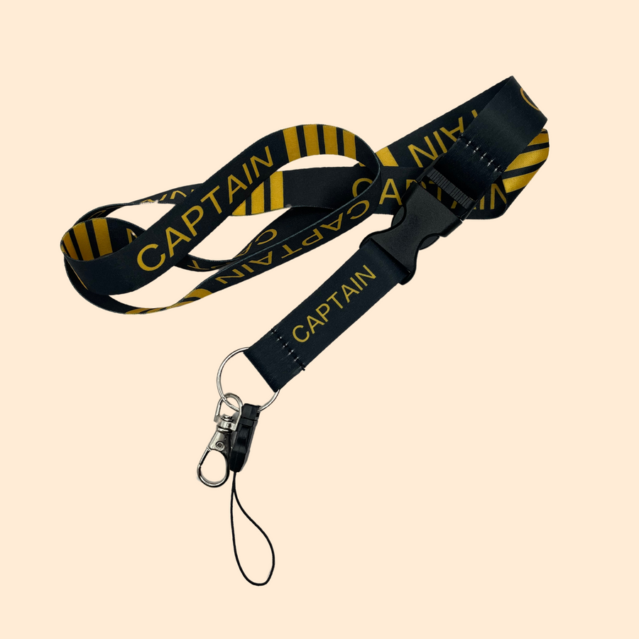Lanyard "Captain" Black/Yellow