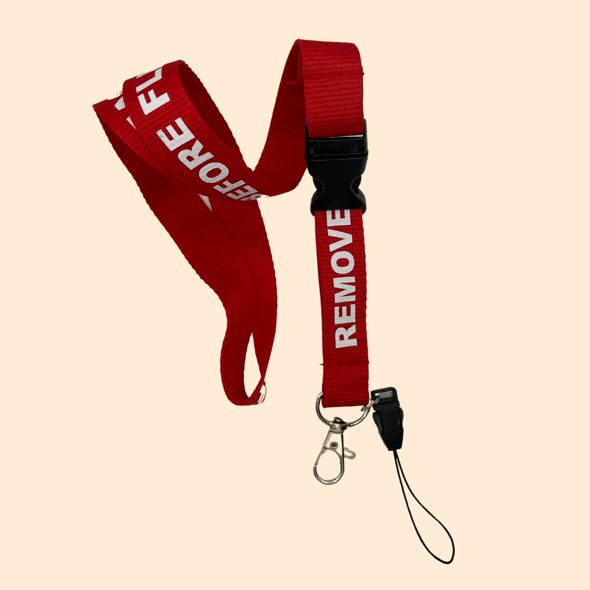 "Remove Before Flight" Red Lanyard